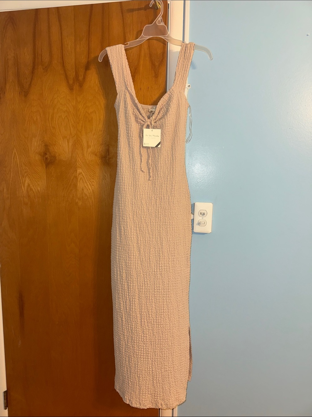 See You Monday Textured Maxi Dress